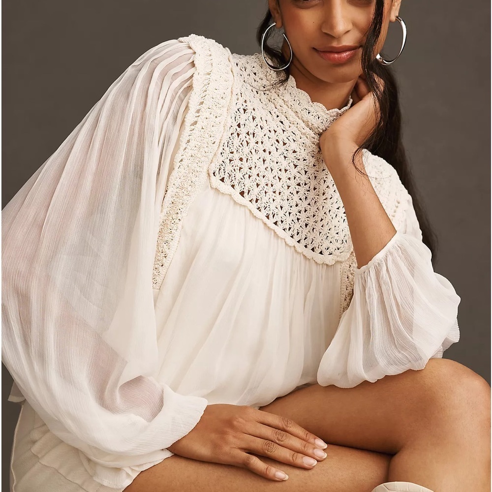 NWT Magali Pascal Smocked Top